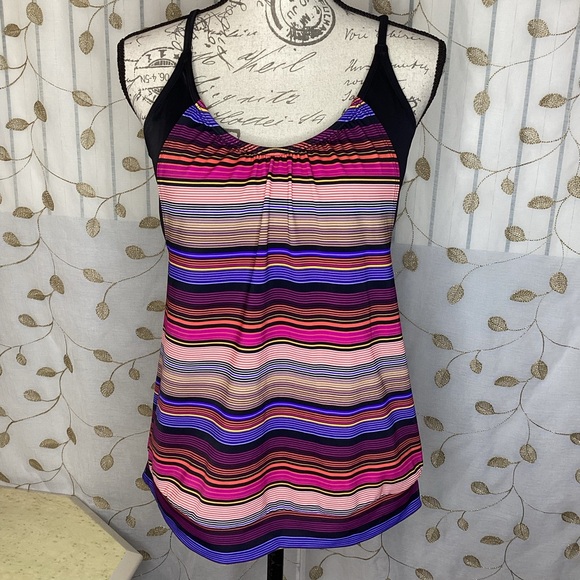 Athleta Other - Athleta Colorful Draped Tankini Swim Top